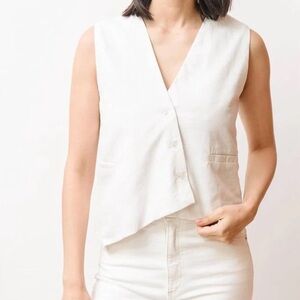 Lusana Linen Top in Size 4